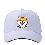 Casquette Blanche Shiba Inu Roux
