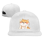 Casquette Blanche Unisex Shiba Inu Grosse Joue