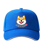 Casquette Bleue Shiba Inu Roux