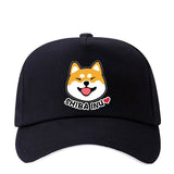 Casquette Noire Shiba Inu Roux