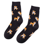 Chaussette Noire Bébé Shiba Inu