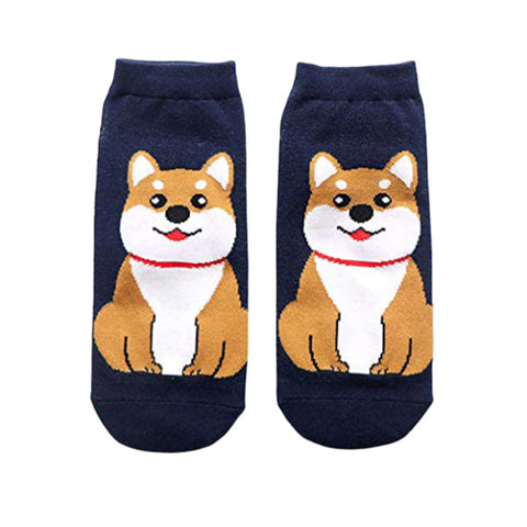 Chaussette Shiba Inu Roux Assis