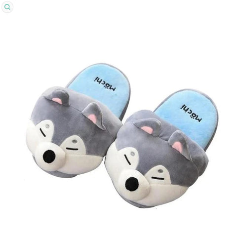 Chausson Shiba Inu Gris Bleu