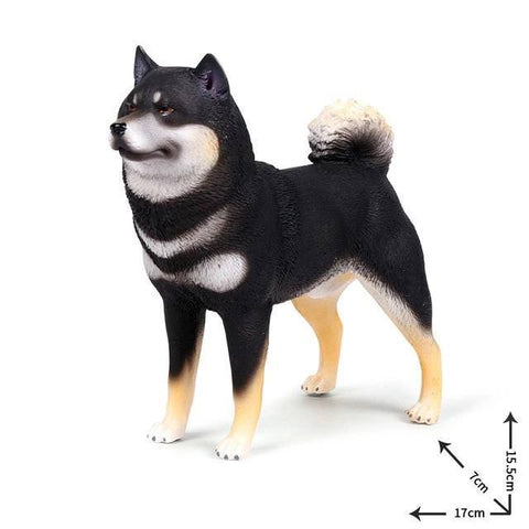 Figurine Shiba Inu Noir et Feu