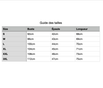 Guide des tailles de S à 3XL