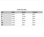 Guide des tailles sweat S à 3XL