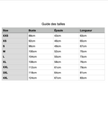 Guide des tailles veste XXS à 4XL