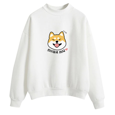 Sweat Blanc Shiba Inu Marrant