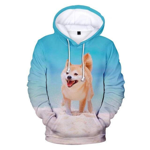 Sweat Shiba Inu À La Plage