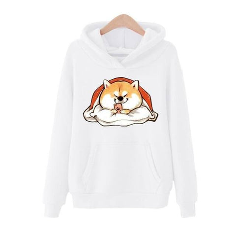 Hoodie Shiba Inu Sous La Couhette