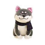 Peluche Chien Japonais Katashi Gris écharpe