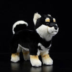 Peluche Douce Shiba Inu Noir et Feu