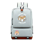 Sac à Dos Gris Shiba Inu Fan Club Multi-poche