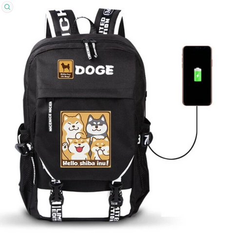 Sac à Dos Shiba Inu Roux et Noir