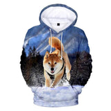 Sweat Shiba Inu Dans La Neige