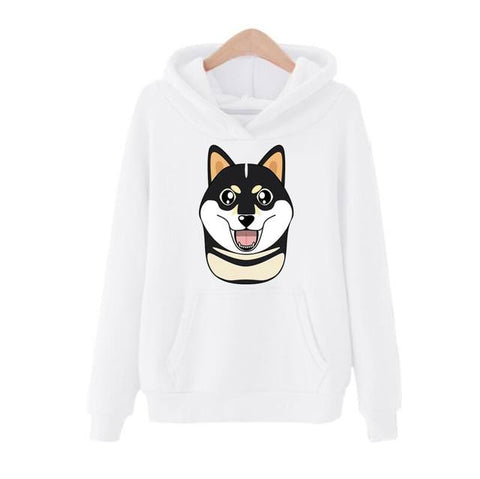 Sweat Shiba Marrant Noir Et Feu
