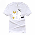 T-shirt Blanc Shiba Inu <br> Amusant