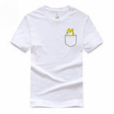 T-shirt Blanc Shiba Inu Dans La Poche