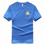 T-shirt Bleu Shiba Inu Dans La Poche