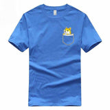 T-shirt Bleu Shiba Inu Dans La Poche