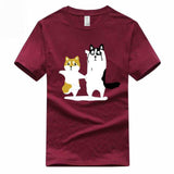 T-shirt Bordeaux Shiba Inu <br> Amusant