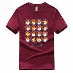 T-shirt Bordeaux Shiba Inu Seize Émôticones