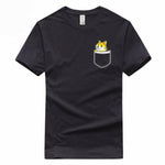 T-shirt Noir Shiba Inu Dans La Poche