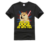 T-shirt Noir Shiba Inu "May The Doge Be With You"