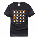 T-shirt Noir Shiba Inu Seize Émôticones