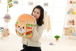 Coussin Shiba Inu Hamburger dans les bras